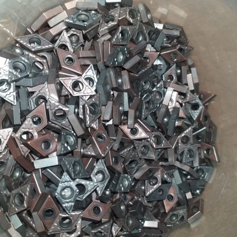 insert bubut DCMT07 carbait bekas layak pake pahat bubut dcmt 07 / dcmt07