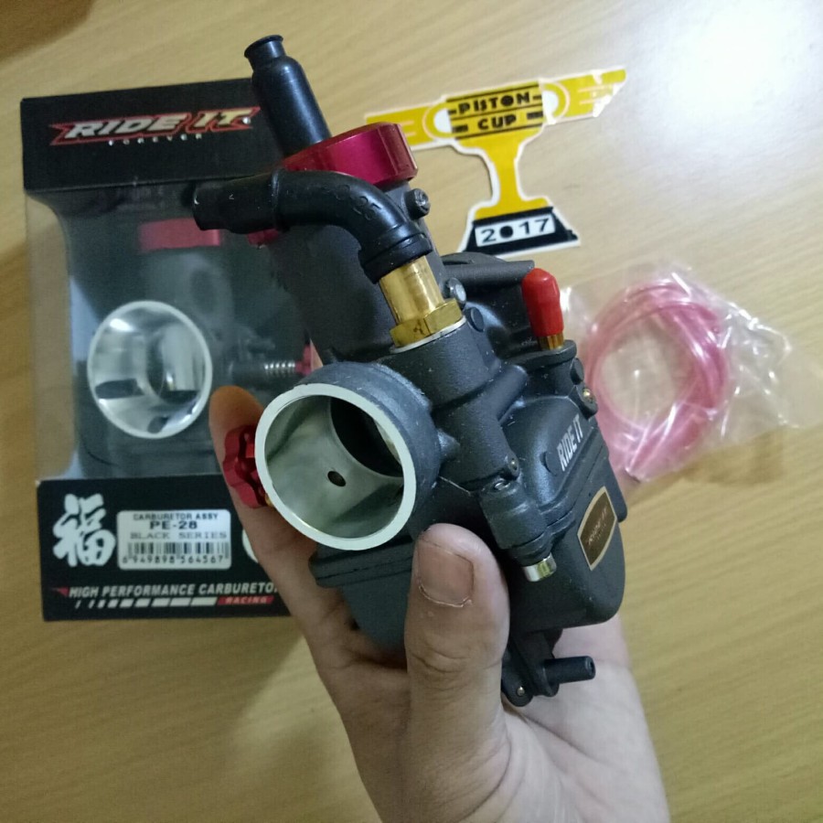 Karburator RIDE IT PE 28 ORIGINAL Cnc Black Hitam Karbu PE 28 Black Series Cnc SKEP KUNINGAN