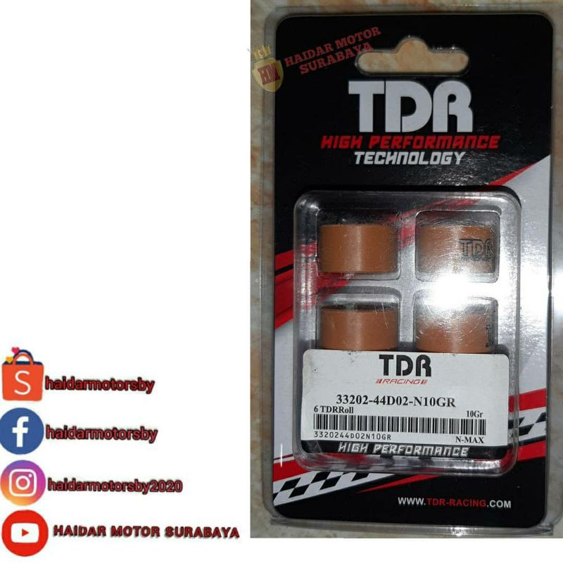 ROLLER TDR NMAX/AEROX 10gram/roller asli original tdr termurah/rollee grosir surabaya
