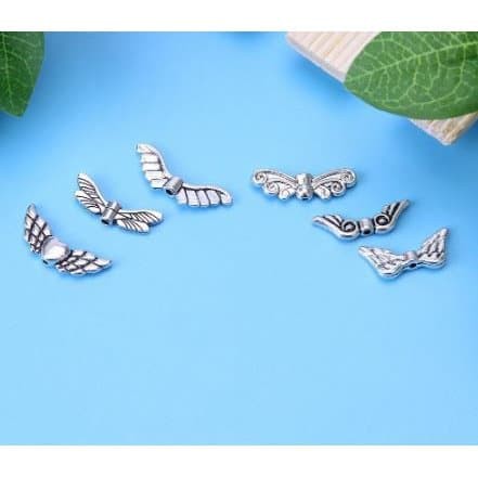 Angel Wing Style Enamel - Charm Bentuk Sayap Malaikat (60pcs)