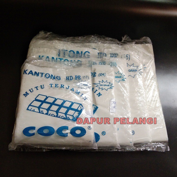 Kantong Plastik Kresek Putih Susu Tebal merk COCO isi 500 gram