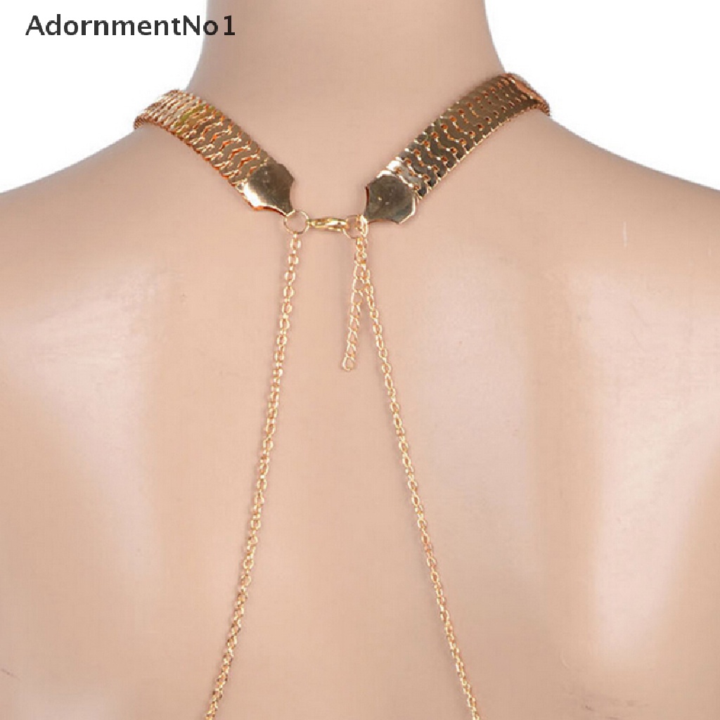 (AdornmentNo1) Kalung Rantai Badan Sexy Bahan Alloy Aksen Rumbai Untuk Perhiasan Wanita