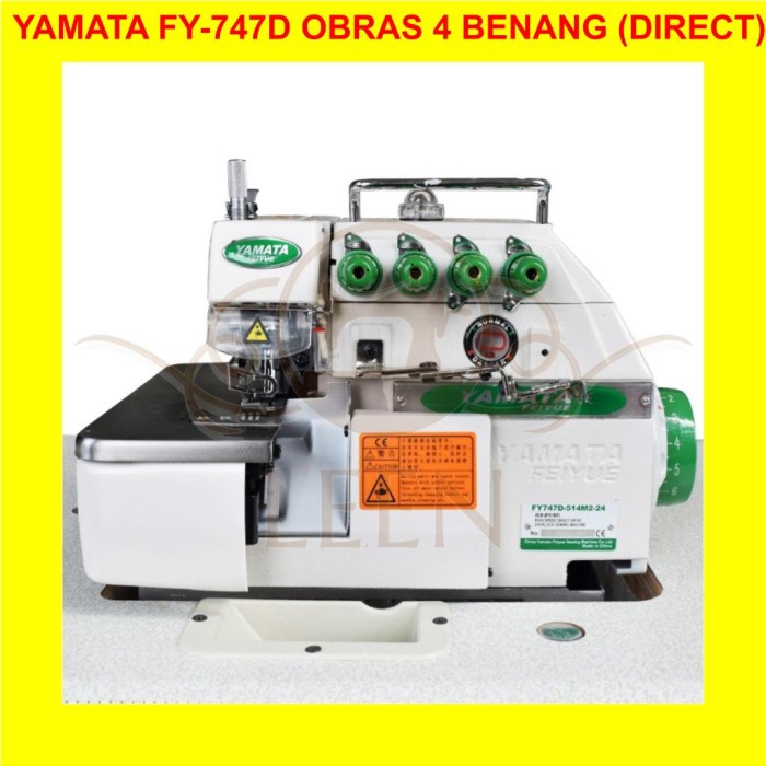 SET LENGKAP Mesin Obras Direct Servo YAMATA FY-747D 747 4 Benang LEEN