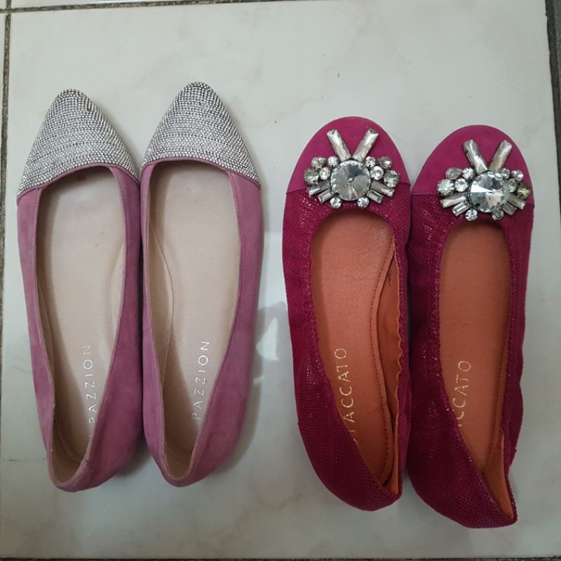 Pazzion dan Staccato Sepatu Flat Wanita Sz39