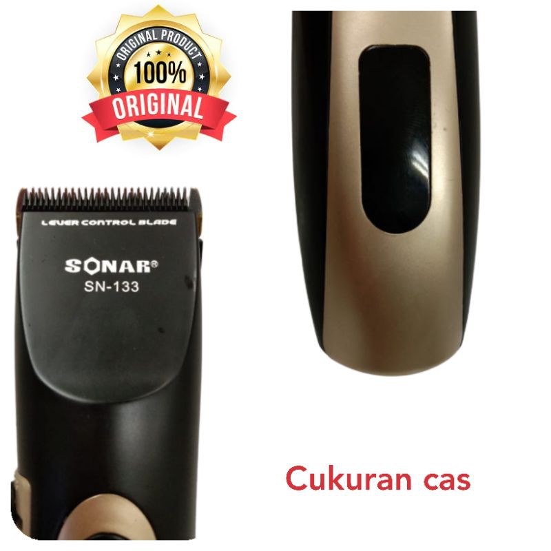 Alat Mesin Cukur Pangkas Rambut Sonar Sn 133 Hair Cliper Recharger untuk Potong Rambut Pria Dewasa dan Anak