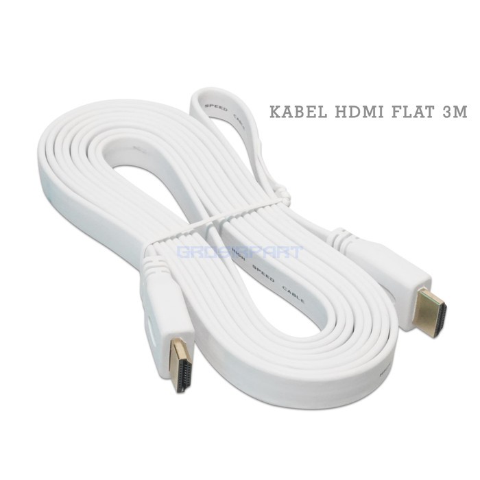 KABEL HDMI 3M FLAT / HDMI 3 M / HDMI 3 METER HDMI Flat Cable v1.4 3D Support