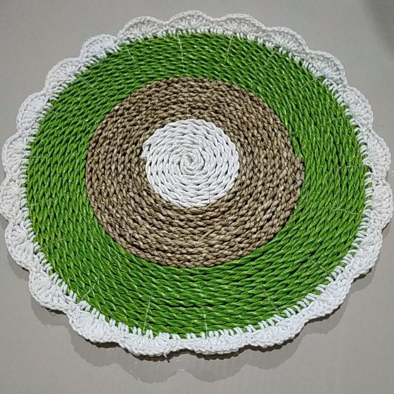 placemate/Alas piring/Alas Meja/Hiasan Dinding Seagrass Renda 35cm