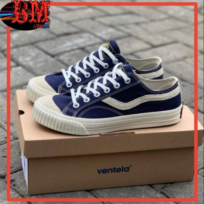 SEPATU VANTELA PUBLIC SUEDE LOW NAVY ORI