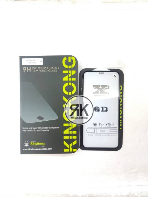 kingkong Tempered glass Full Cover IPHONE 11 IPHONE 11 PRO IPHONE X XS XR antigores kaca ORIGINAL