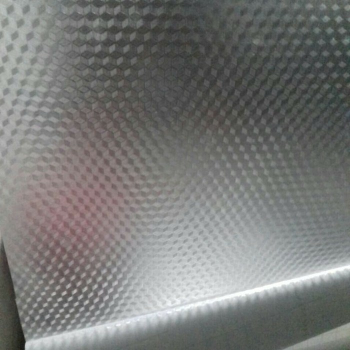 Sticker Stiker Wallpaper Kaca Jendela Pintu Rumah Motif Embos Kotak Kubus 3D
