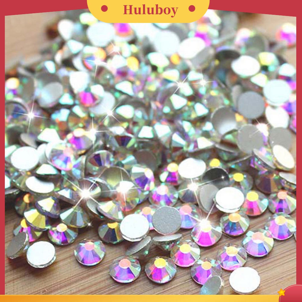 Huluboy Huluboy♡ Stiker Berlian Imitasi Glitter 3D Untuk Dekorasi Nail Art DIY