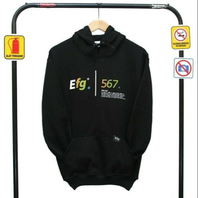 Sweater hoodie efg original katun flece jaket hoodie jalet outdoor jaket pria jaketpria
