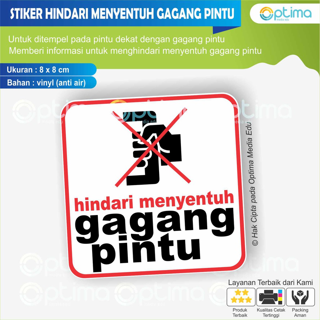

STIKER HINDARI MENYENTUH GAGANG PINTU / HANDLE