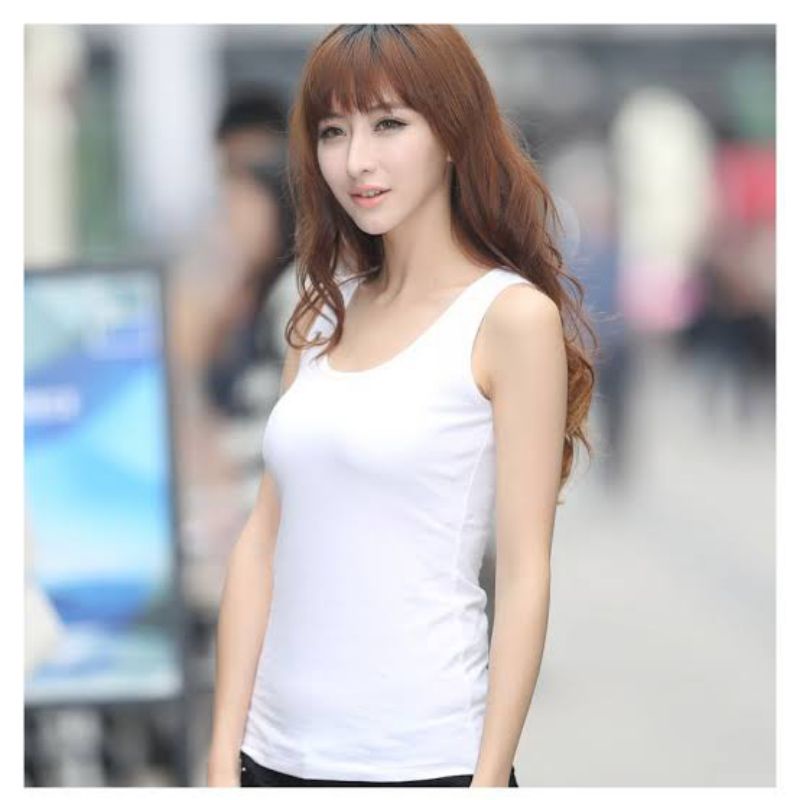 Tank top Singlet wanita Tali Lebar premium