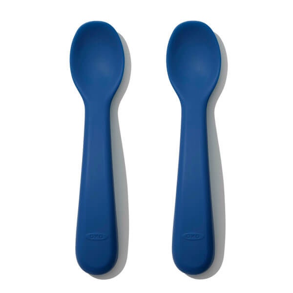 Oxo Tot Silicone Spoons - Sendok Silikon Training Anak Bayi Baby Spoon BLW Mpasi Easy to Hold Ergonomic Perlatan Utensil Cutleries Oxotot