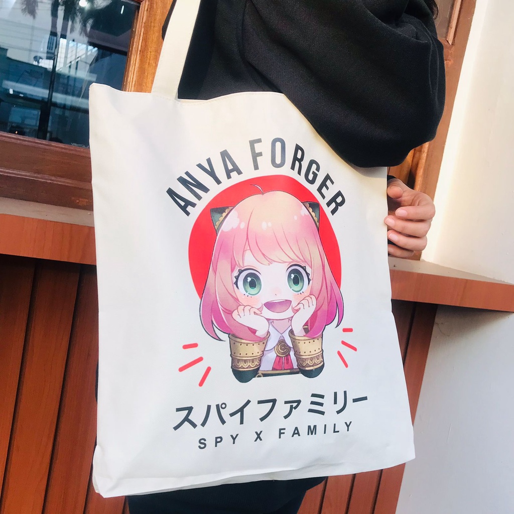 Totebag Anya Spy x Family Cream Anime Manga Premium