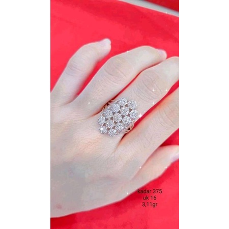 cincin Permata putih mas kadar 375%