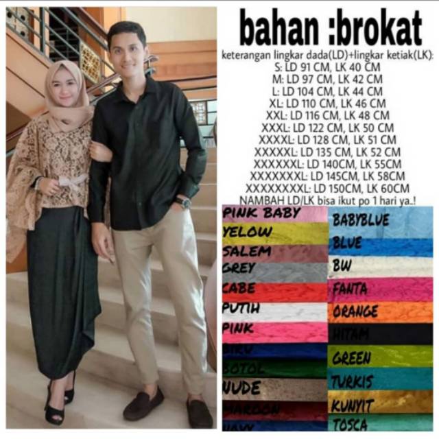 Couple jeni brukat sarimbit suami istri jumbo Bigsize ld 150