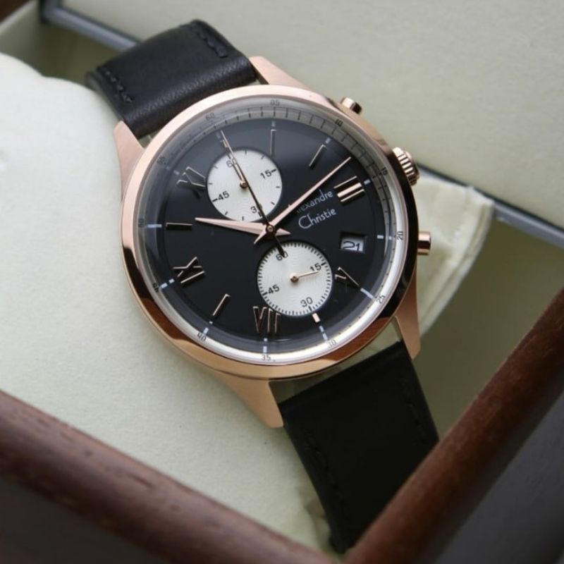 ORIGINAL Jam Tangan Pria Alexandre Christie AC 6575 / AC6575 / 6575 Garansi Resmi 1 Tahun