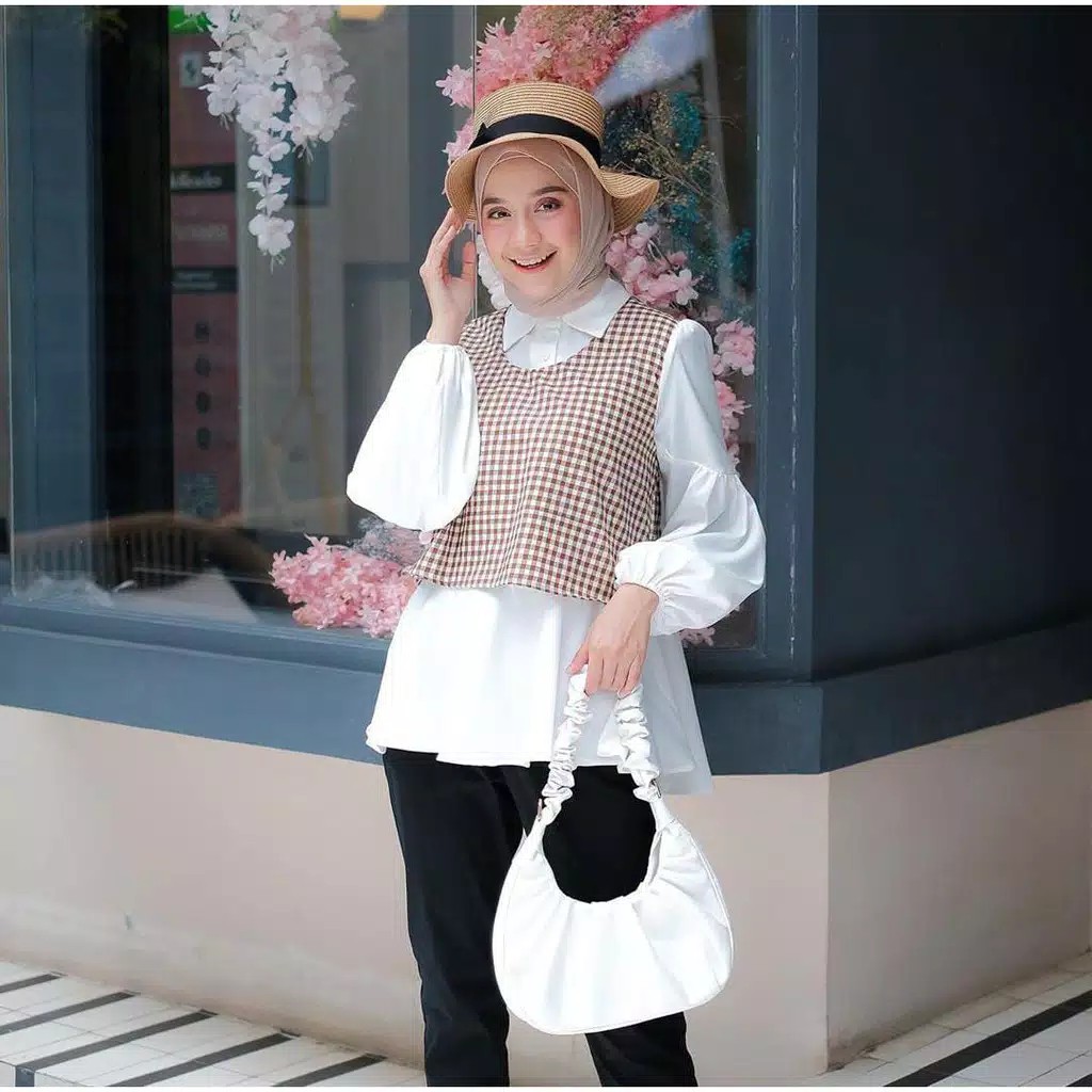 Carlene Plaid Blouse - Kemeja Rempel Gingham