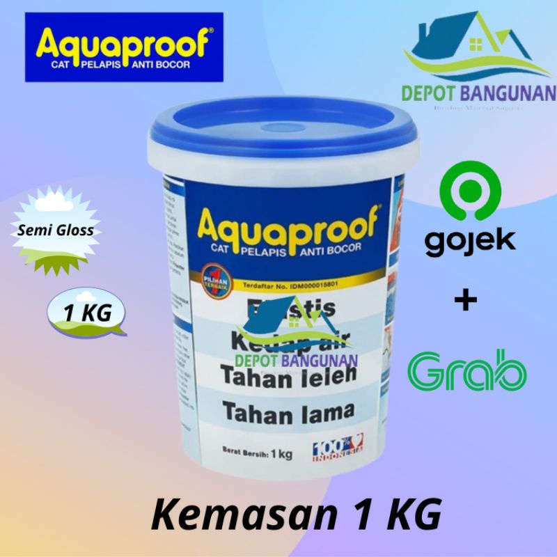 Cat Tembok Aquaproof / Waterproof / Cat Pelapis Anti Bocor 1 kg