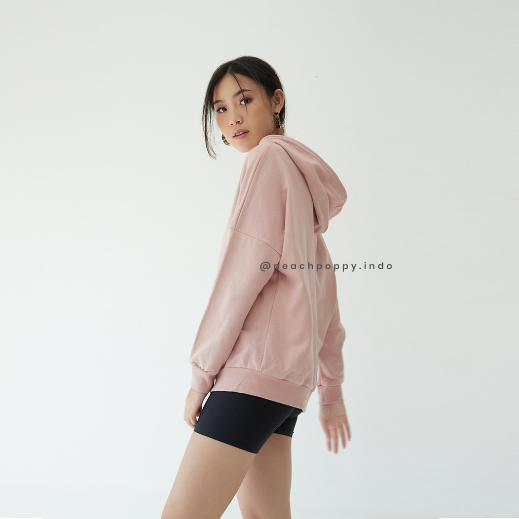 Peach Poppy Miel Jacket - Outerwear Wanita Jaket Pastel Zipper All Size