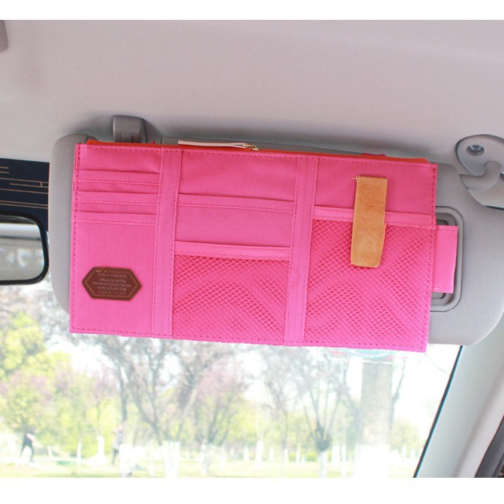 Kantong Dompet Sunvisor untuk Kartu, Uang, Karcis Parkir Bahan Canvas Ala Korea