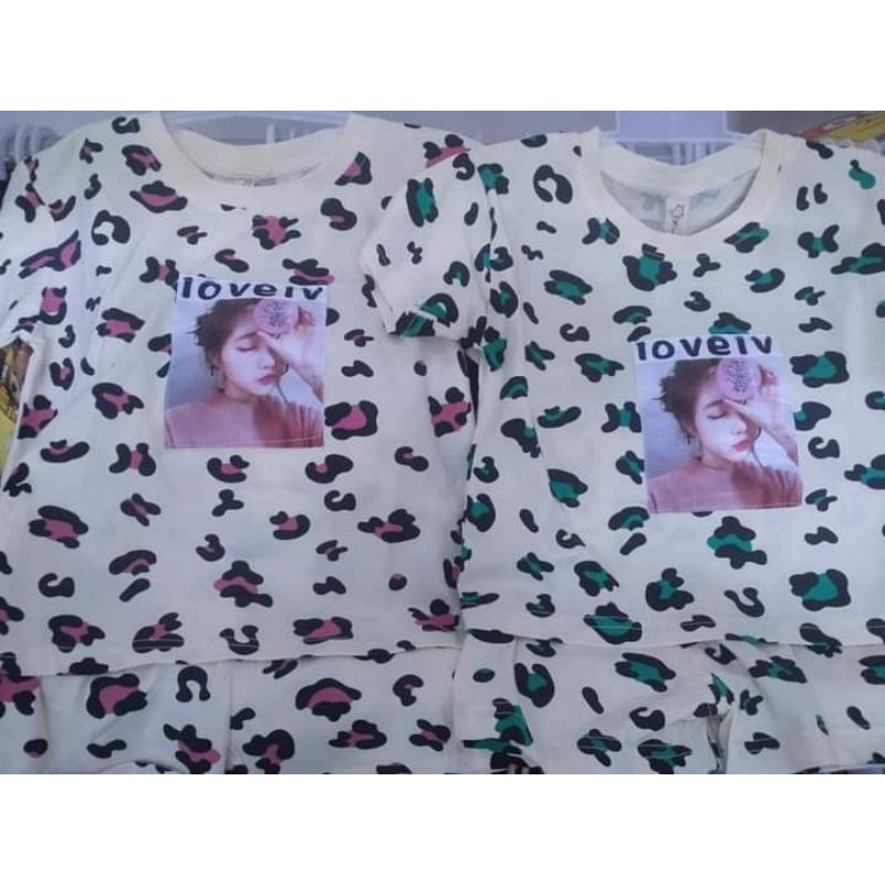 Baju / Stelan leopard import anak perempuan