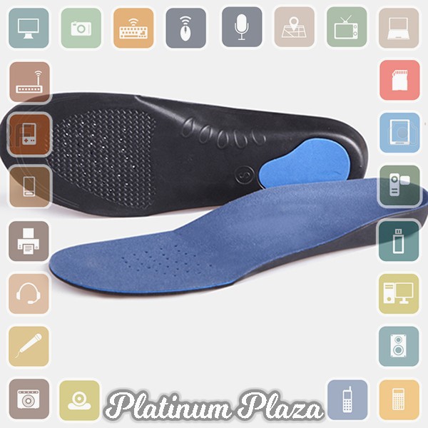 Alas Kaki Sepatu EVA Flatfoot Orthopedic Feet Cushion Massage Insole Size 38-40 - E003`1PG7KK-- Blue