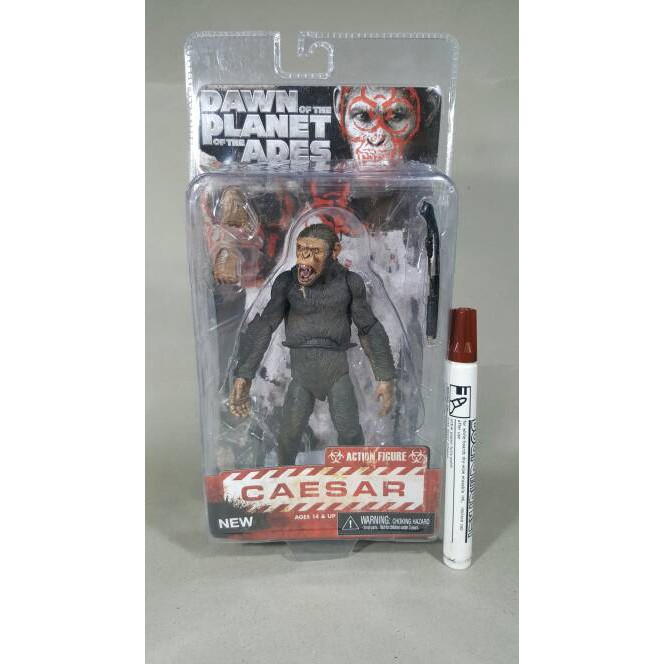 mainan action figure planet of the apes caesar ori neca fullartikulasi