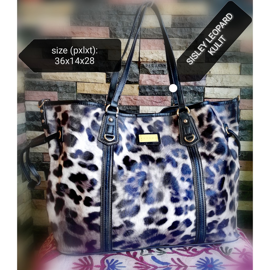 SISLEY LEOPARD TOTE BAG PRELOVED (LIKE NEW)