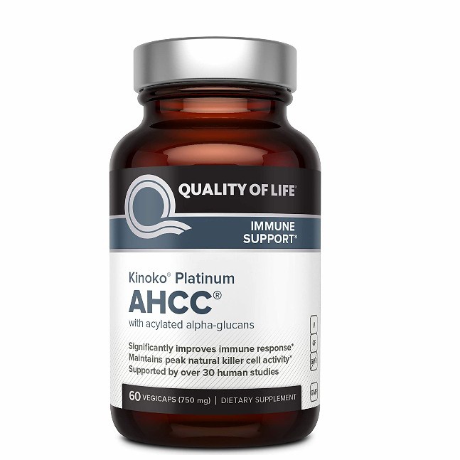 Quality of Life Labs Kinoko Platinum AHCC, 750 mg, 60 vegicaps Termurah