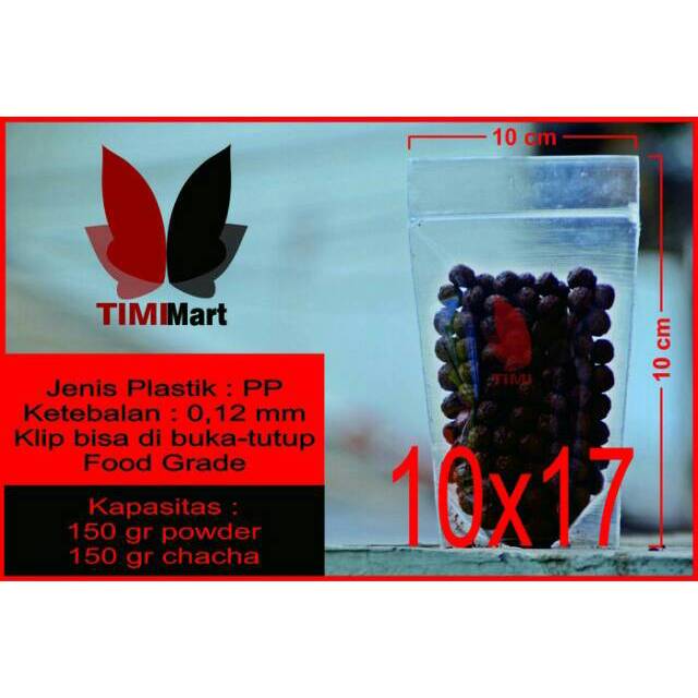 

Plastik Klip Kemasan Berdiri / Standing Pouch 10x17cm Bening (READY STOCK)