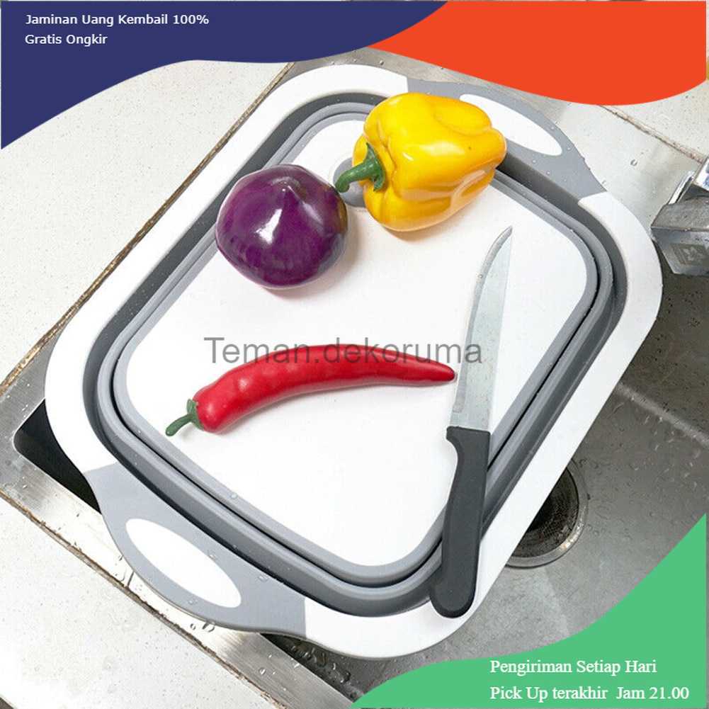 TD-DA1 CYAN PEAK Talenan Cuci Lipat Foldable Silicone Cutting Board TW-386