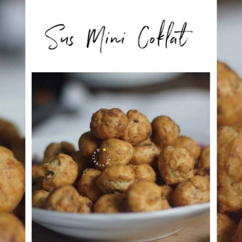 

Kue Soes / Kue Soes Mini / Soes Mini Coklat / Sus Kering CROWN 250gr