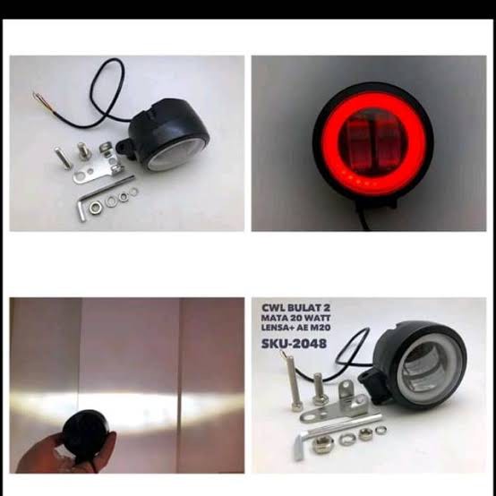 LED Daymaker Bulat X2 Lampu Tembak