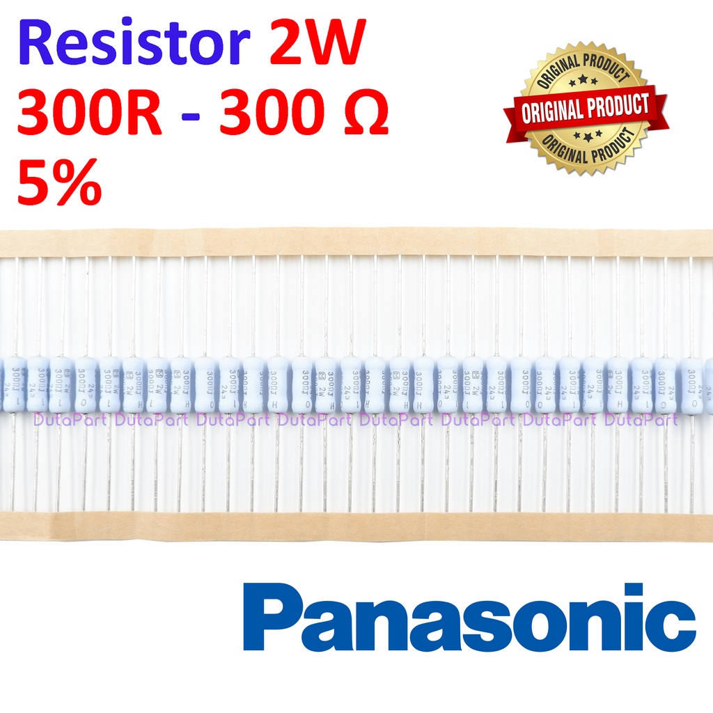 Resistor 300 Ohm 2 Watt 5% ORIGINAL PANASONIC 2W 300R HIGH QUALITY