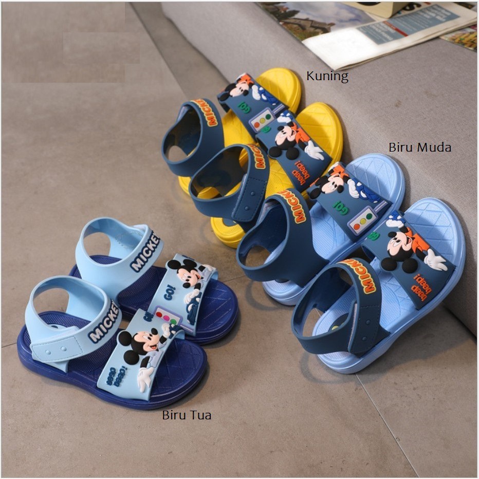 littlekiddoss SH2169 Sepatu Sandal Anak Karakter Kartun Miki Sendal Karet Anak Murah Import