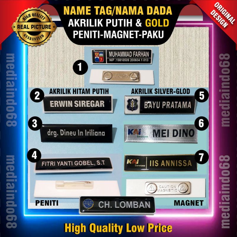 

Name Tag Nama Dada Yang Berkualitas Dengan Harga Murah