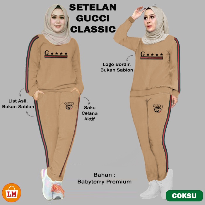 TERMURAH TERLARIS Baju Setelan Pakaian Olahraga Senam Training Wanita CLASSIC TERBARU LMS 18258