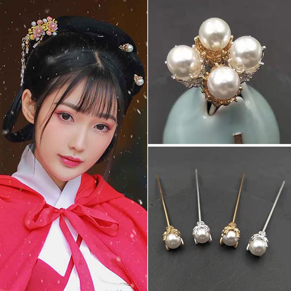 Nickolas1 Stik Rambut Elegan Fashion Hiasan Kepala Warna Emas Perak Logam Vintage Hair Clip