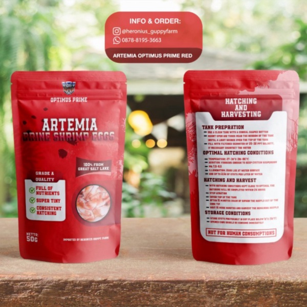promo murah Artemia Optimus Prime Merah Net 50 Gram Berkualitas