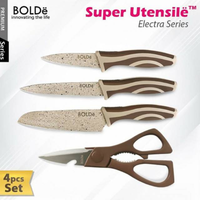 Pisau Bolde Pisau Set Bolde Super Utensile Electra Series Pisau Dapur Set Grosir Bolde Set (400gr)