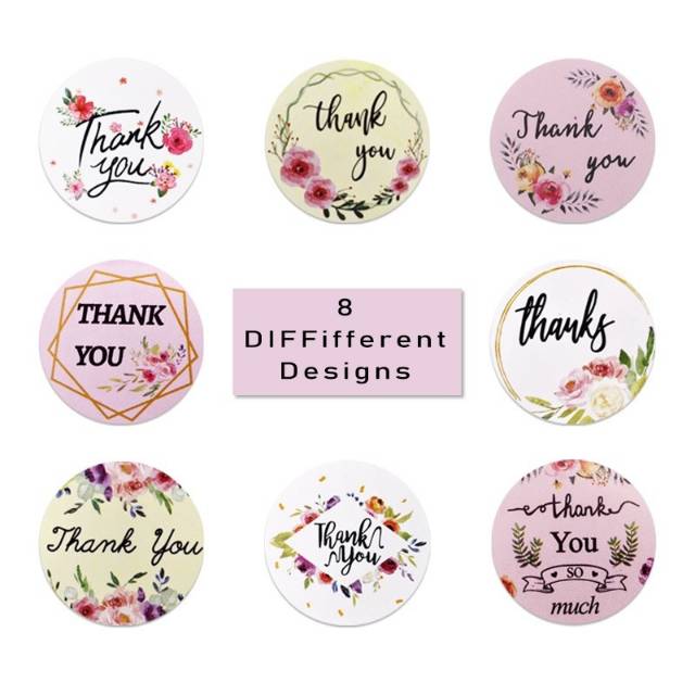 

Label Sticker Thank You 8 motif shabby chic Stiker Segel Kemasan Packaging Sealer box Mika plastik flowers floral bunga cantik dekorasi kartu ucapan S69 S194 dus box gift hantaran bingkisan