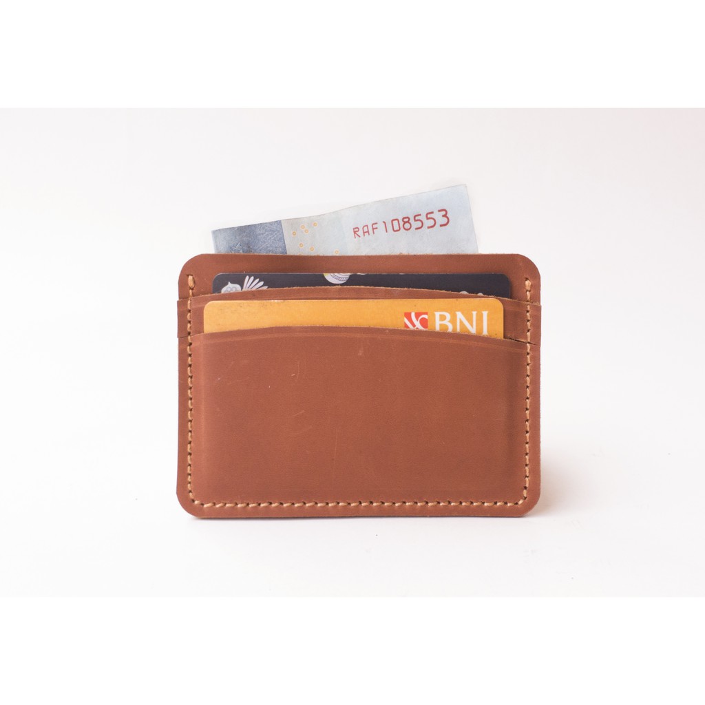 dompet kartu - slim wallet kulit asli