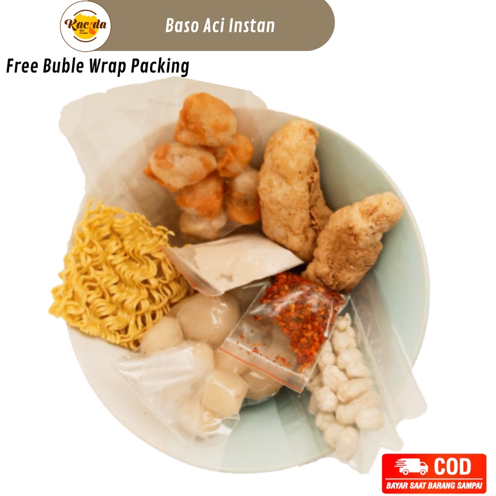 Jual Boci Baso Aci Instan Jumbo Murah Komplit Spesial Pedas Daun Jeruk