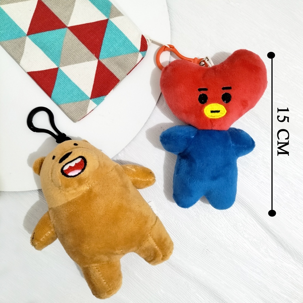 Gantungan kunci boneka BT21 gantungan kunci BTS gantungan tas lucu askesoris tas boneka lucu gantungan kunci murah