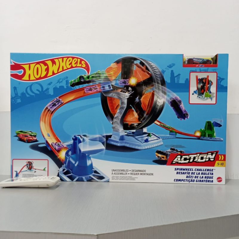 ori original hw hotwheels hot wheels spin spinwheel challenge track set mainan diecast die cast mobil mobilan anak boy toy gift pack hadiah boys kado ultah cowok laki car cars metal action playset