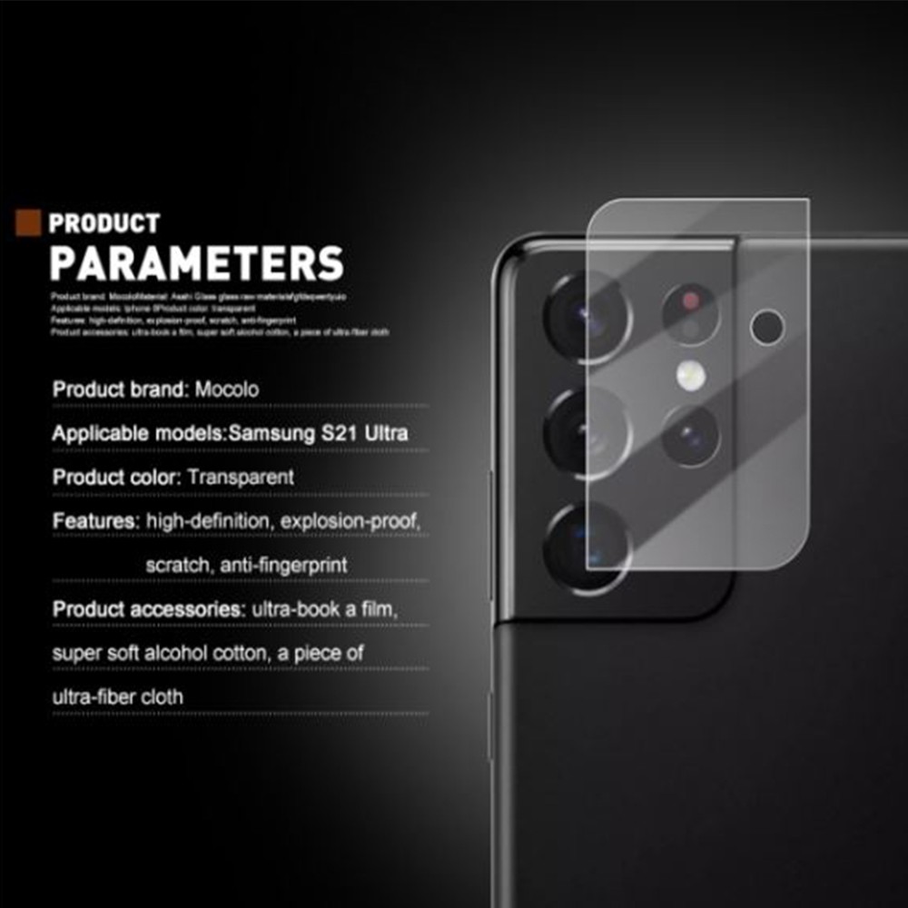 Tempered Glass Samsung Galaxy S21 Ultra Plus Mocolo Camera Lens