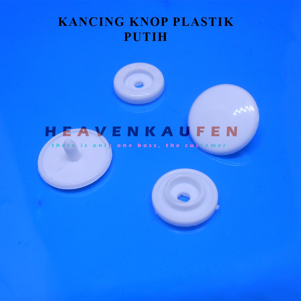 Kancing Knop Plastik Putih Untuk Jaket Dll